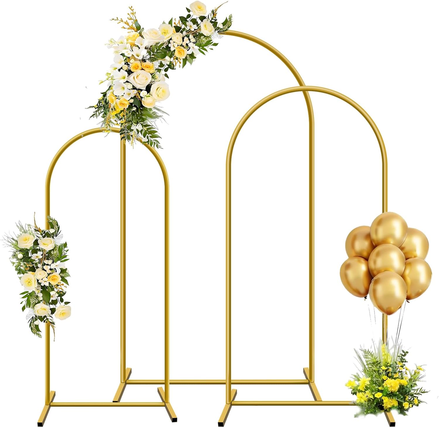 Wedding Balloon Arch - 1 adet Altın Metal Kemer Zemin