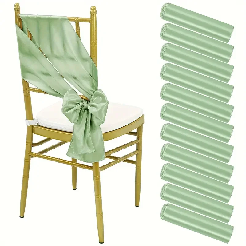 Wedding Supply Wholesale - Toptan 10/50 adet Saten Sandalye Kuşakları