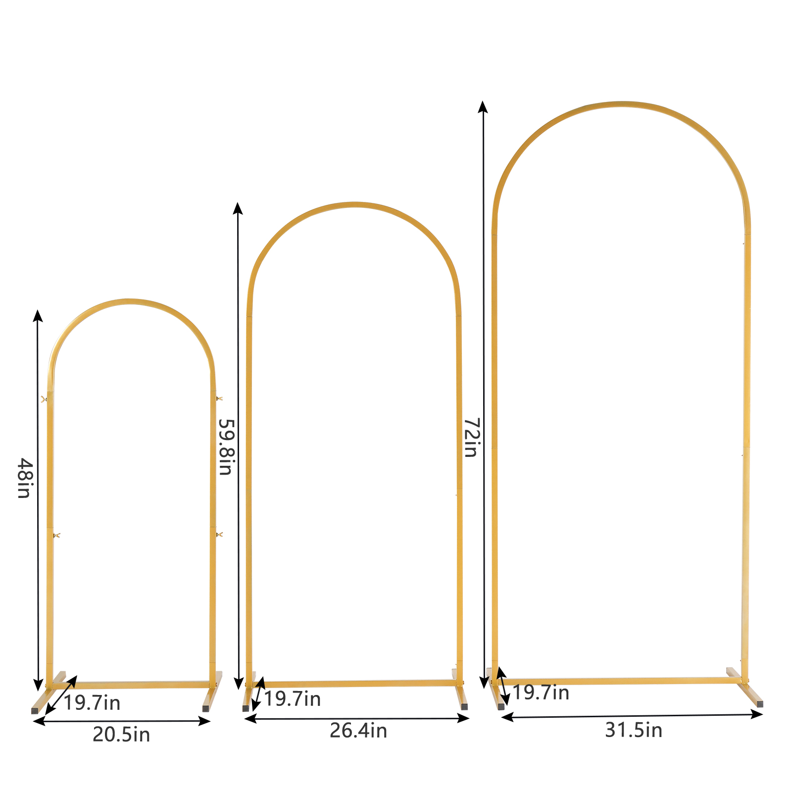 3'lü Paket Altın Metal Kemer K - Wedding Balloon Arch incelemesi ve fiyatı